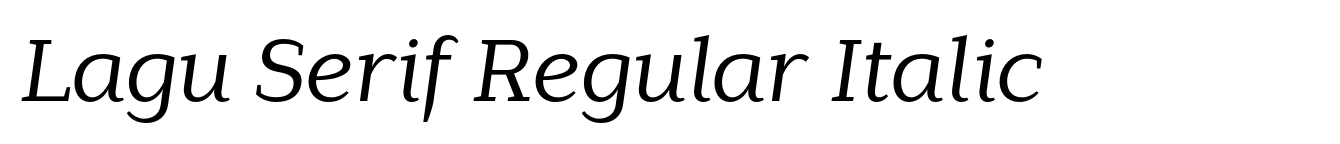 Lagu Serif Regular Italic